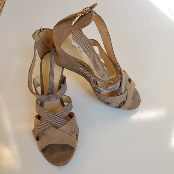 Geox Respira platform wedge sandal tan 37 - Picture 2 of 7